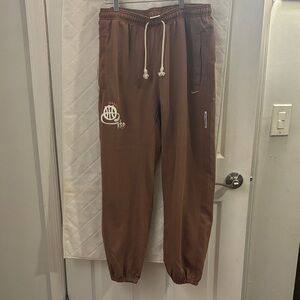 Nike Brown Sweatpants with White Accents